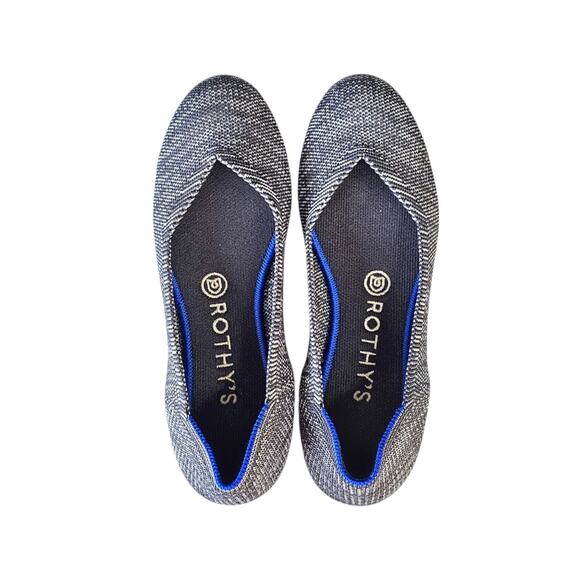 Rothy's "The Flat" Round Toe Ballet Flats in Retired Granite Grey Size 7 - Picture 1 of 8